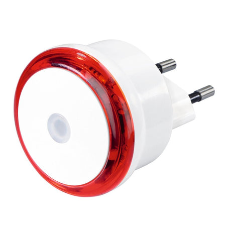 Hama LED natlampe basic med stik, skumringssensor, energibesparelse. rød