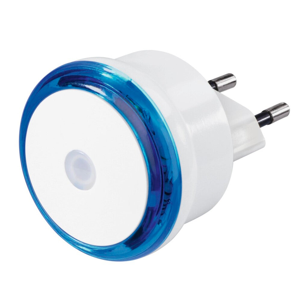 Hama LED natlampe basic med stik, skumringssensor, energibesparelse. blå
