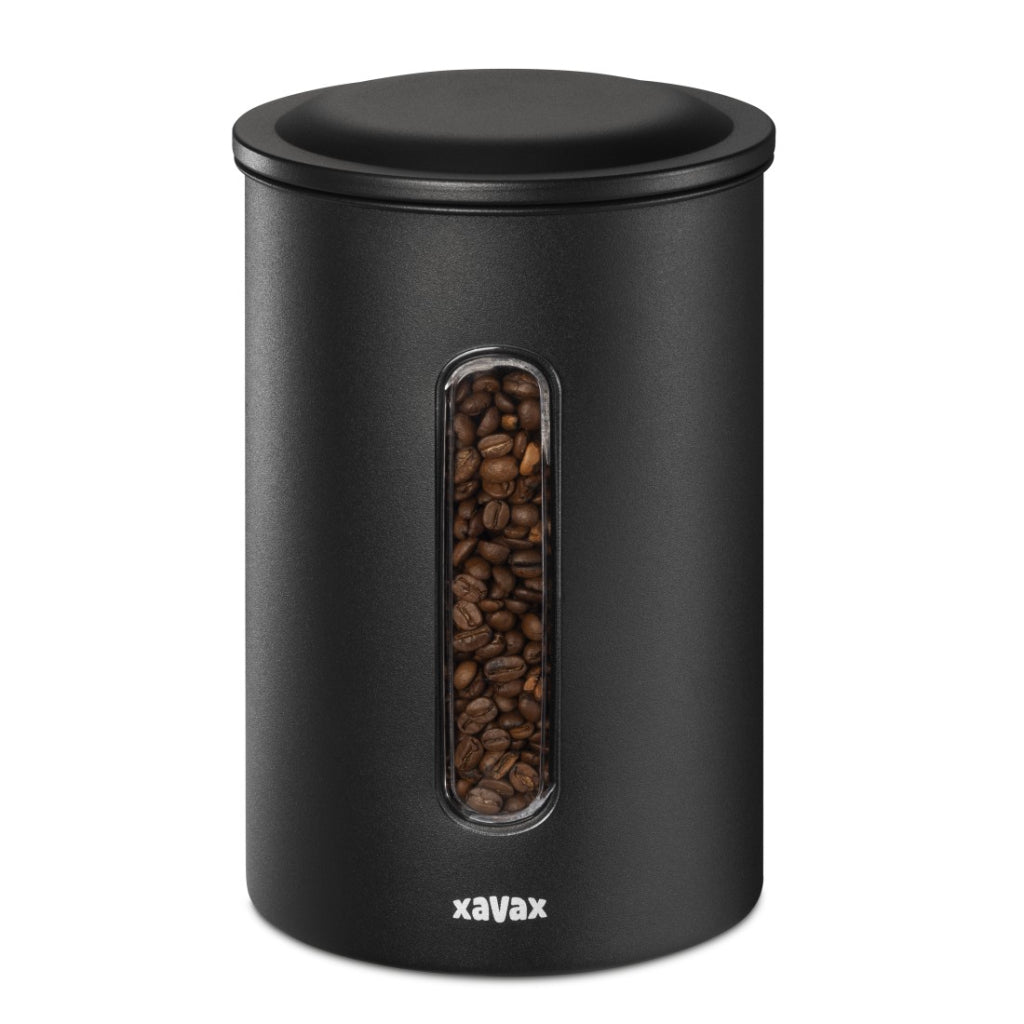 Xavax kaffedåse til 1,3 kg bønner eller 1,5 kg pulver, lufttæt, aromatæt, sort
