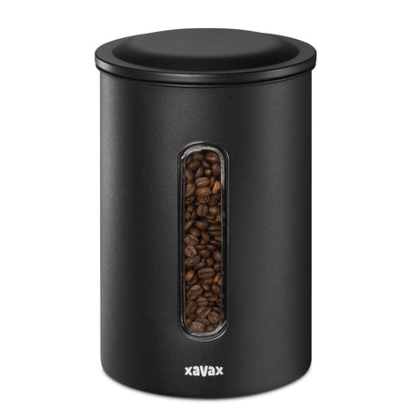 Xavax kaffedåse til 1,3 kg bønner eller 1,5 kg pulver, lufttæt, aromatæt, sort