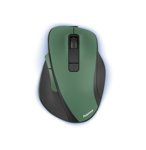 Hama optisk trådløs mus 6 knapper MW-500 genoplade batteri ergo. skovgrøn