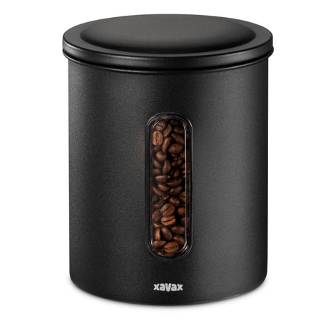 Xavax kaffedåse til 500 g bønner eller 700 g pulver, lufttæt, aromatæt, sort