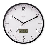 Hama dcf vægur Lanzarote tikker ikke + termometer og hygrometer 35 cm sort og hvid