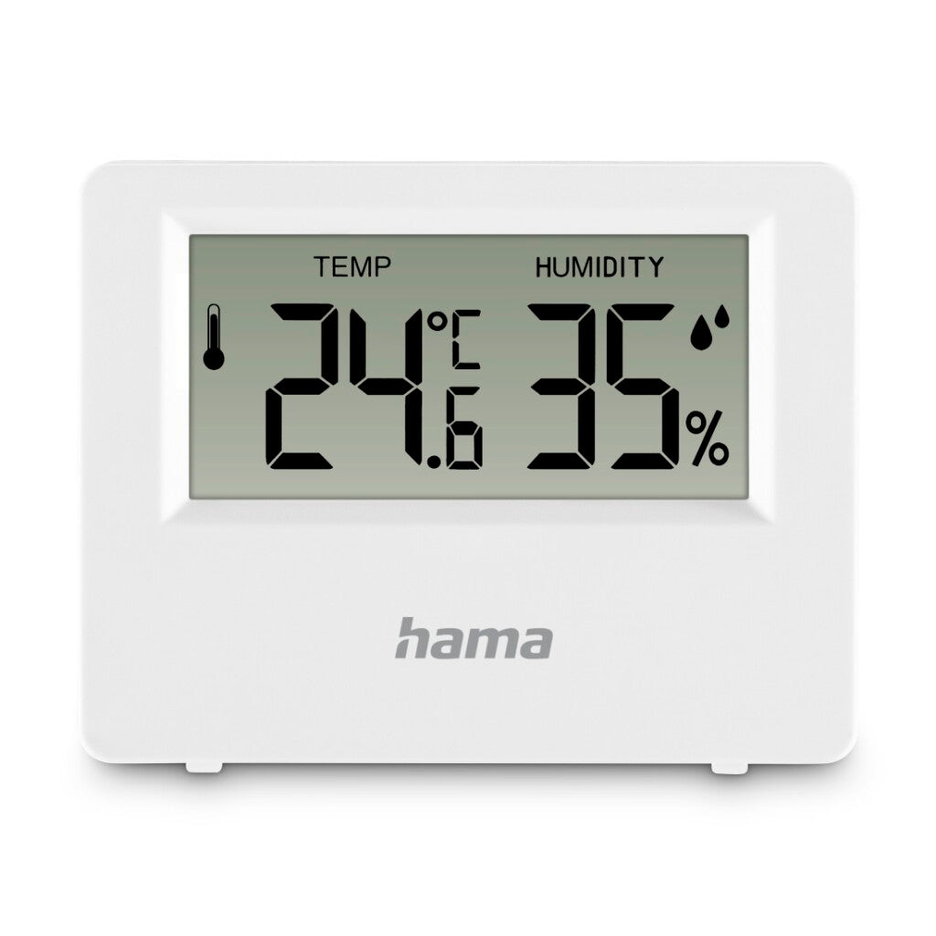 Hama termometer + hygrometer til indendørs og udendørs brug, hvid