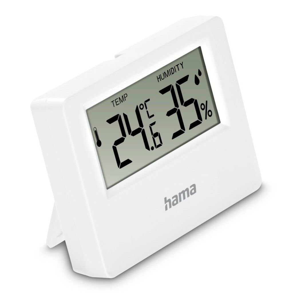 Hama termometer + hygrometer til indendørs og udendørs brug, hvid