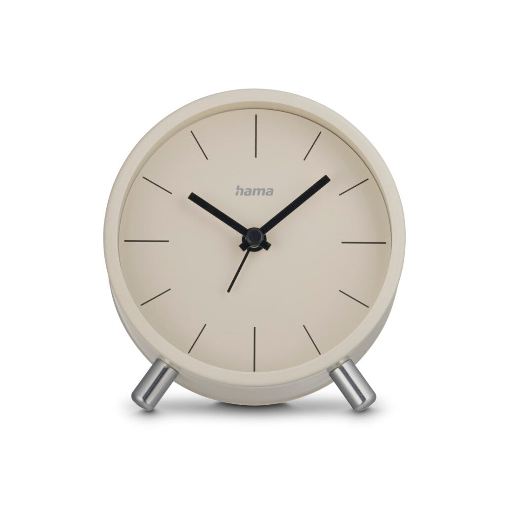Hama vækkeur - blomster - lavt støj - grå beige