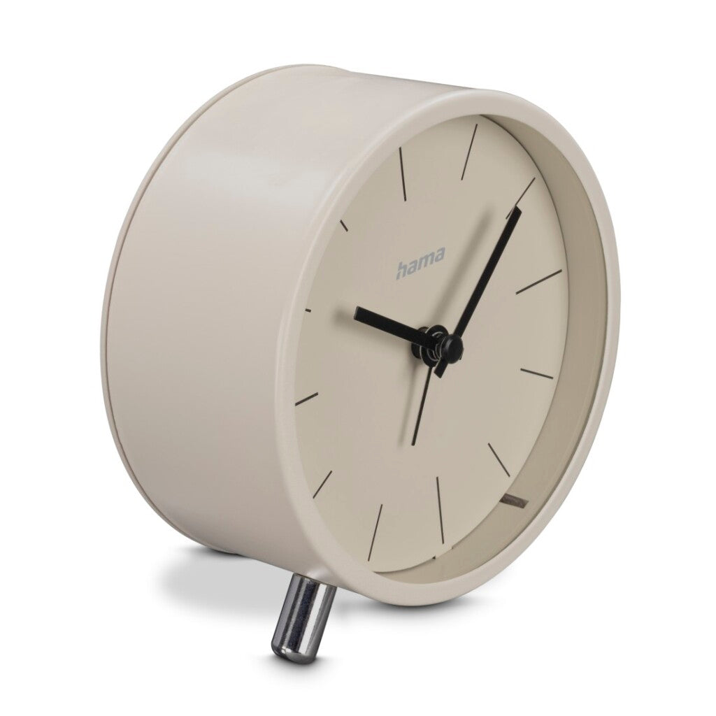 Hama vækkeur - blomster - lavt støj - grå beige
