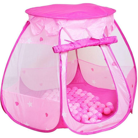 Legetelt med 100 bolde pink