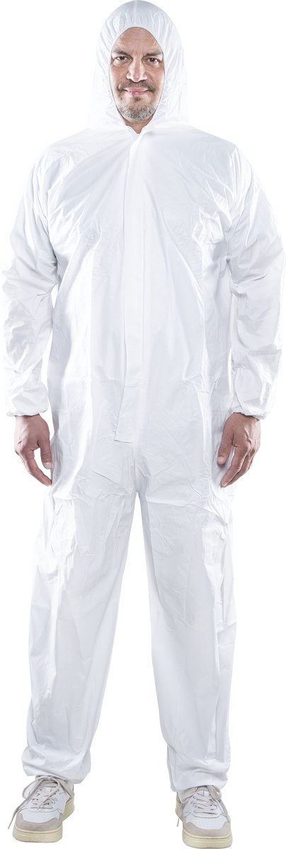 Wolfcraft - engangsoveralls med hætte - xxl - 4970000