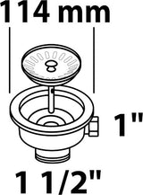 Kirchhoff plastkurvventil, 1 1 2 et, rustfri ventilkopsi ø114 mm, med 1 overløbstilslutning - 98835340