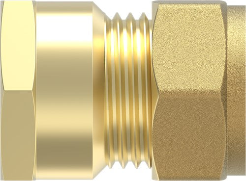Kirchhoff overgangsstykke i messing, blank, 18 mm x 1 2 it, klemmekobling til kobberrør - 989456317