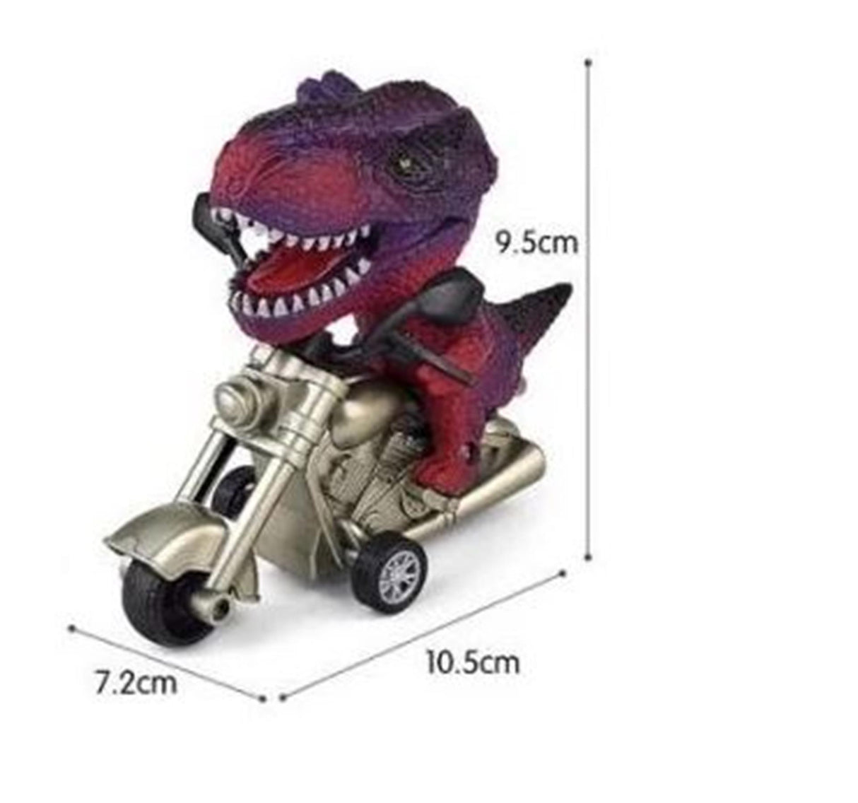 Dino op motor frictie 12cm set a 2 stuks