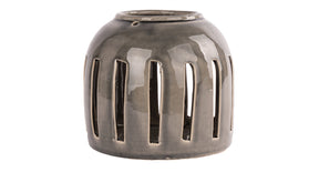 Lantern ceramic vils d18 h16cm grey