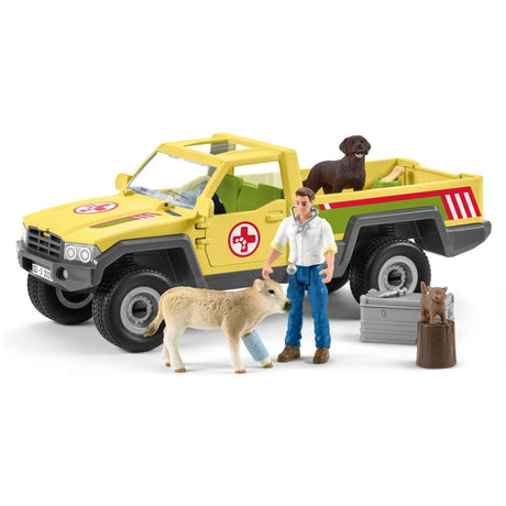 Schleich farm world play figur sæt dyrlæge besøg på farmen