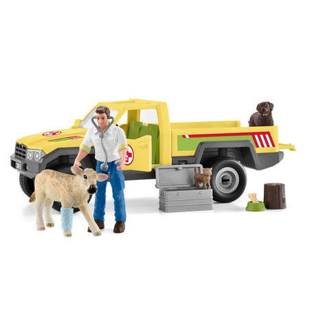 Schleich farm world play figur sæt dyrlæge besøg på farmen