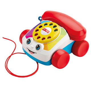 Fisher-price småbørnstelefon - med træksnor - legetøjstelefon