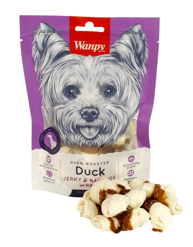 Wanpy Ovn-ristet Duck Jerky Rawhide Wraps