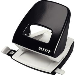 Leitz nexxt metal skrivebordshul - stanser op til 30 ark - til mapper og ringbind - sort
