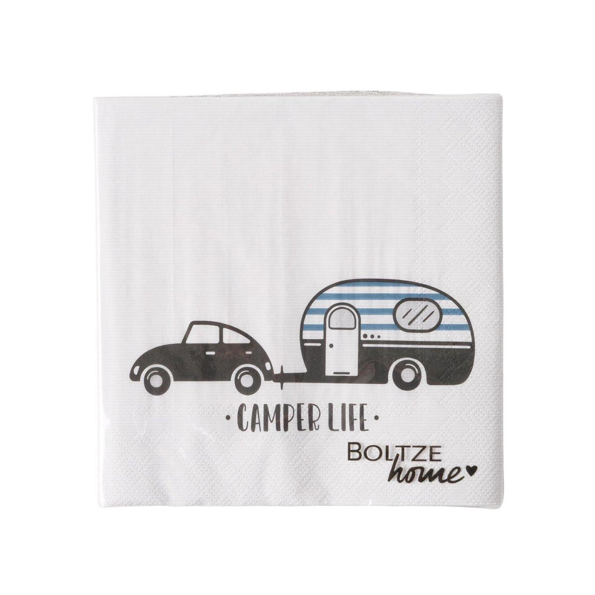 Boltze home servietter camper 16,5x16,5x3cm 2 assorteret