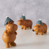 Boltze hjemmefigur flodhest wilhelmy 4x3,5x6,5cm 3 assorteret
