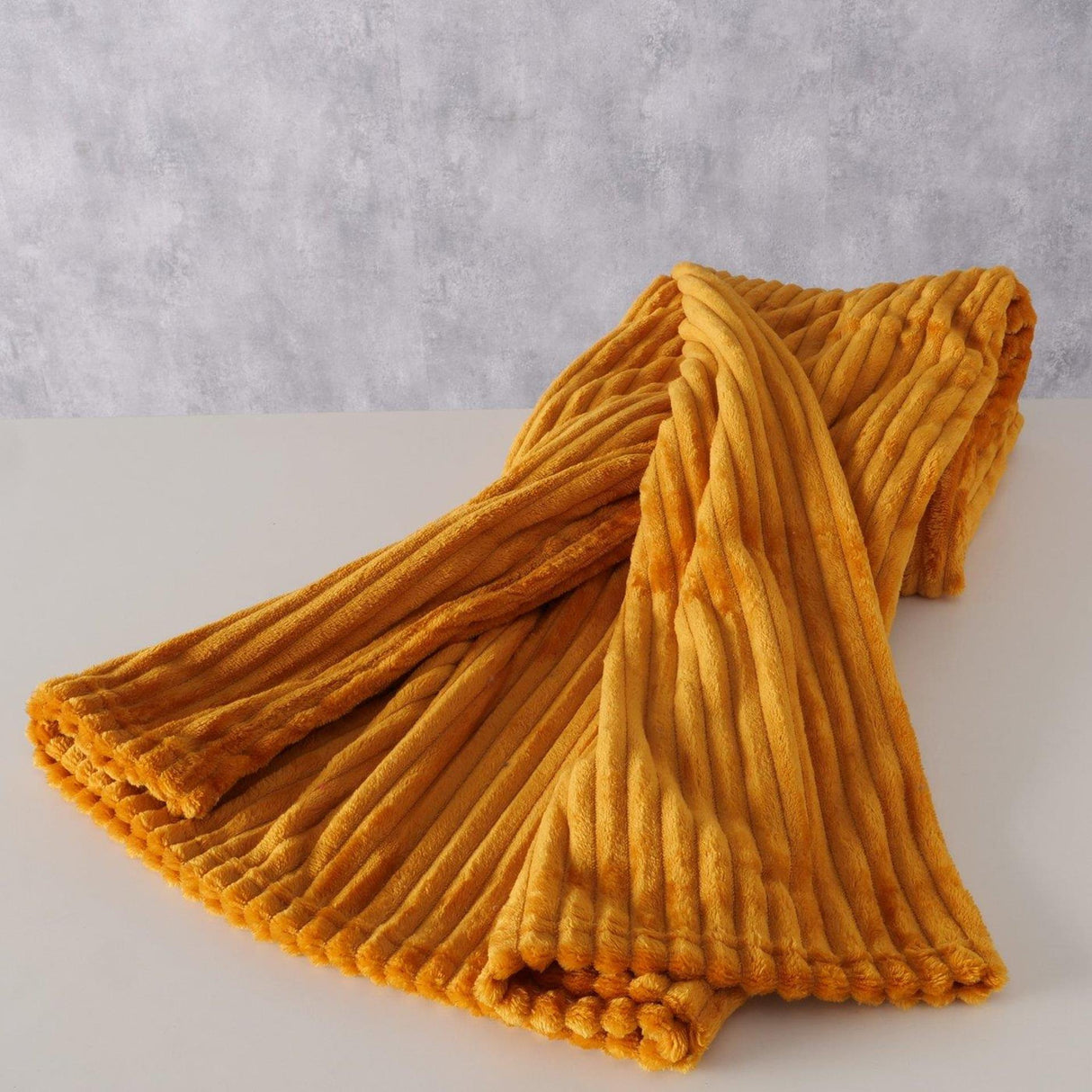 Boltze boligtæppe hygge orange polyester 180x130cm