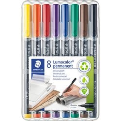 Staedtler lumocolor s permanent - æske 8 stk