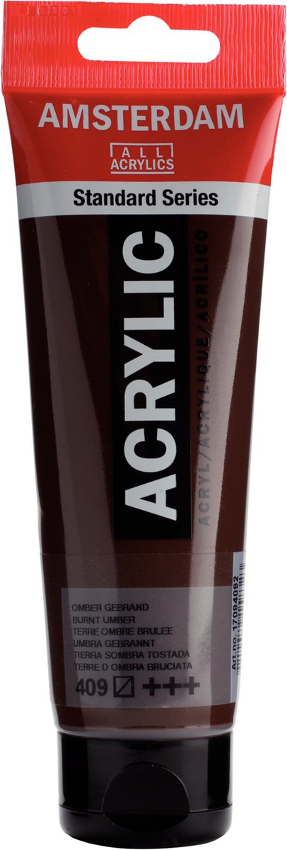 Amsterdam standard series acrylverf tube 120 ml omber gebrand 409