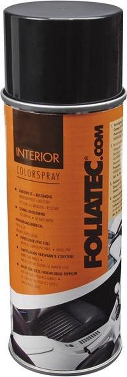 Foliatec interiør farvespray - flad sort 1x400ml