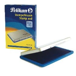 Stempelpude pelikan sølvblå