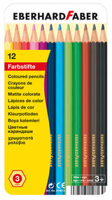 Eberhard faber ef-514813 farveblyanter klassisk metalkasse med 12 dele