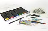 Eberhard faber ef-516012 akvarel blyant papkasse af 12 stykker med pensel