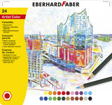 Eberhard faber ef-516124 farveblyanter metal etui med 24 stk
