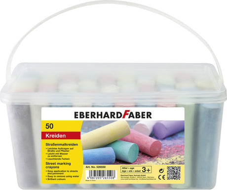 Eberhard faber fortovskridt - 50 stk - i plastikbeholder - assorteret - ef-526550