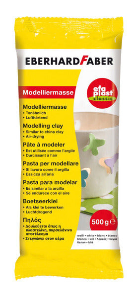 Eberhard faber ef-570301 efaplast klassisk modelleringsmateriale 500gr. hvid