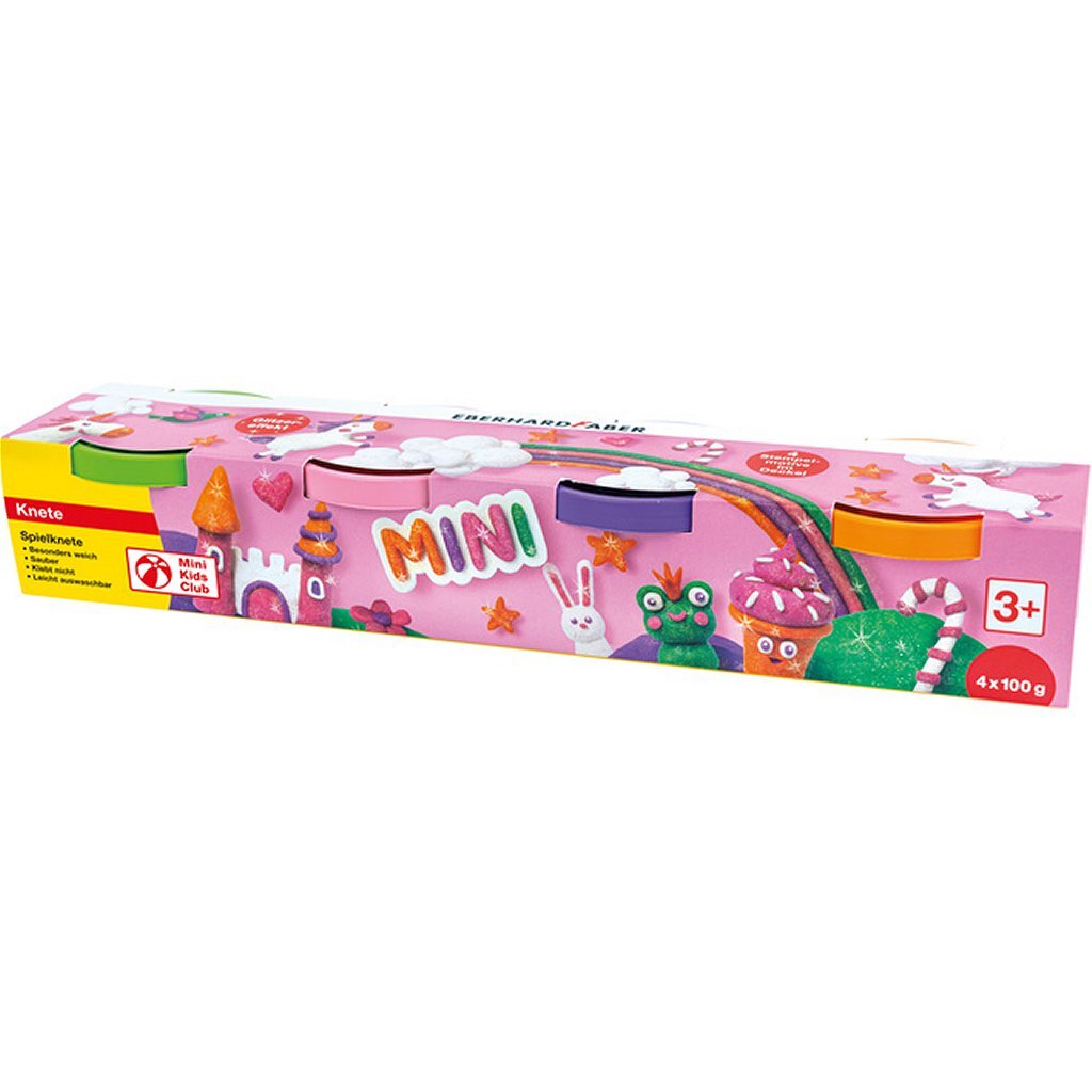 Eberhard faber børne ler - glitter - 4x i kop - 140 gram - ef-572511