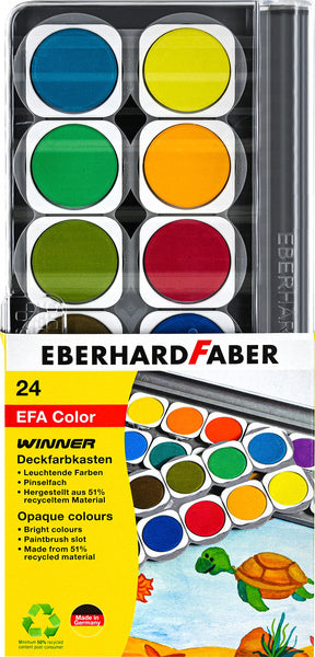 Eberhard faber farveæske - vinder - 24 farver - inklusive blandingspalet - ef-578324