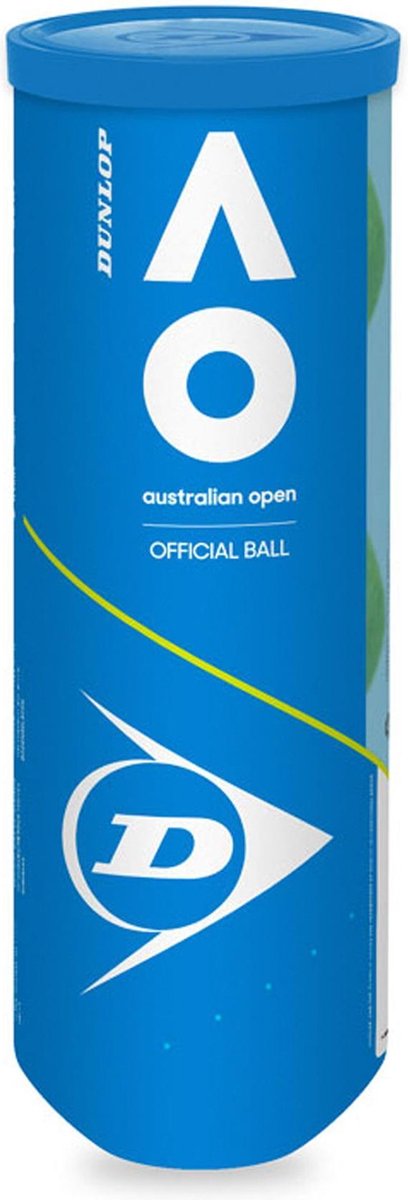 Dunlop - australian open tennisballen - geel - 3 stuks