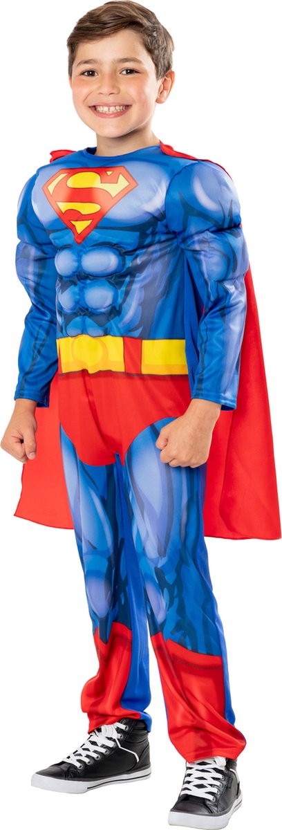 Rubies superman licens muskulær lyseblå - børn - str. 98-104