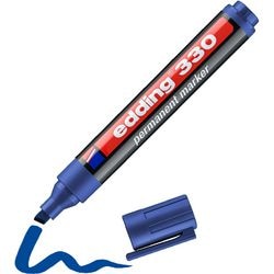 Permanent markør edding 330 blå 1-5 mm mejselspids