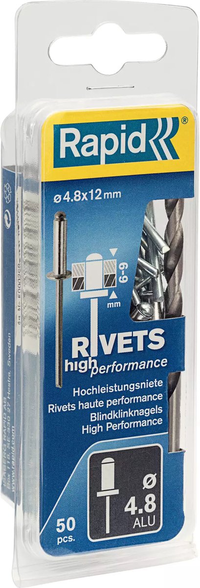 Hurtig højtydende nitte ø4,8 x 12 mm - 5000388