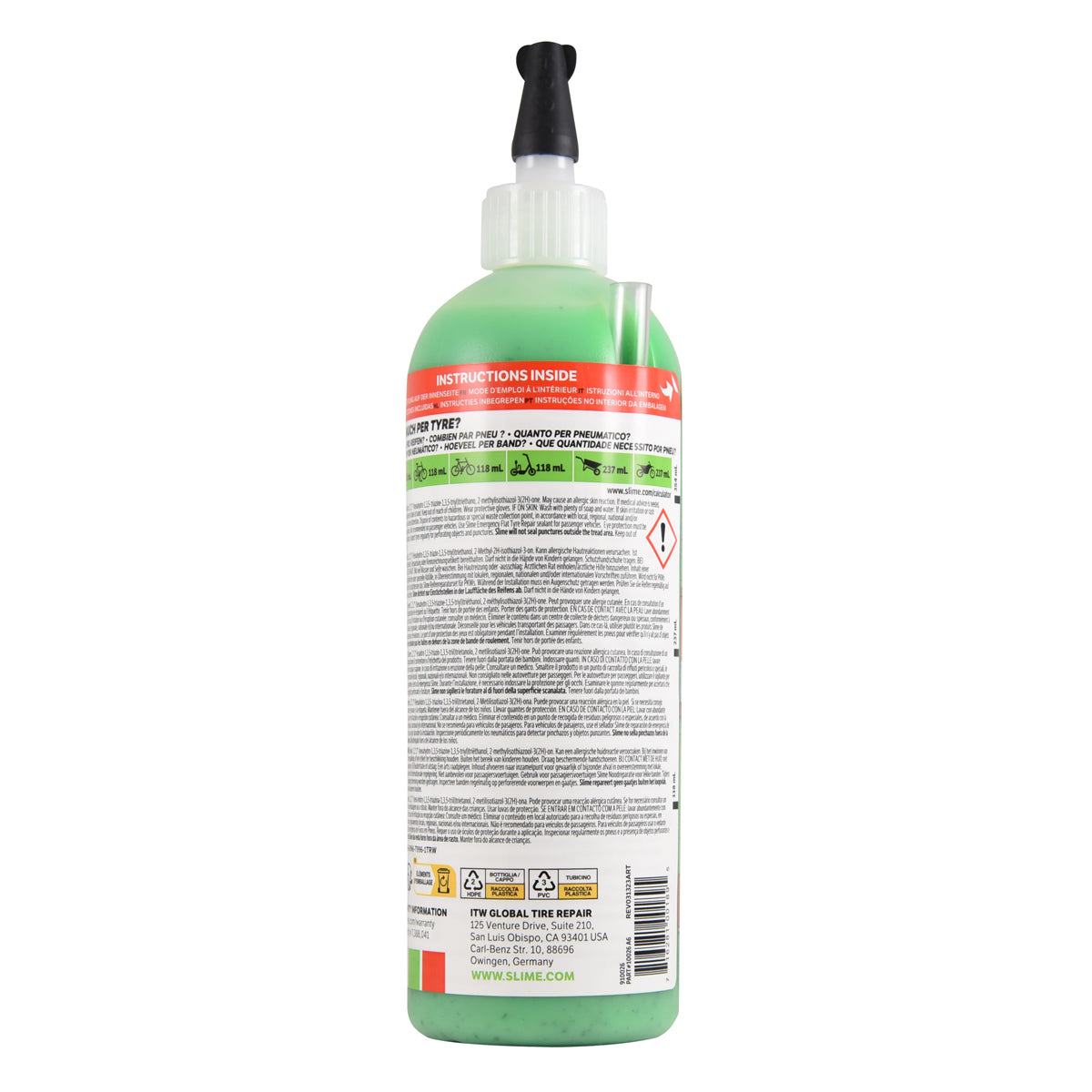 Slim inderslange anti-punktur middel 473 ml