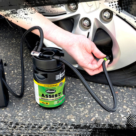 Slime assist nøddækketsegling 450 ml refill smart reparation plus sæt