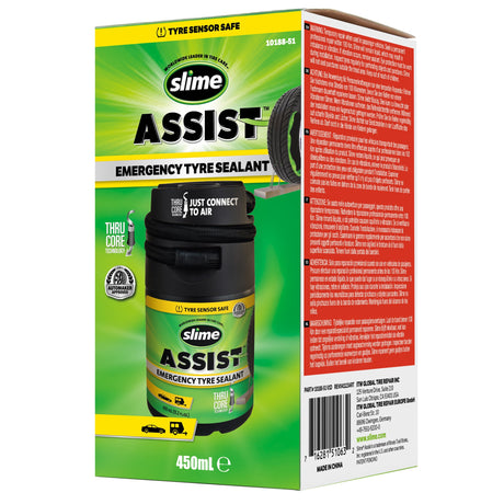 Slime assist nøddækketsegling 450 ml refill smart reparation plus sæt