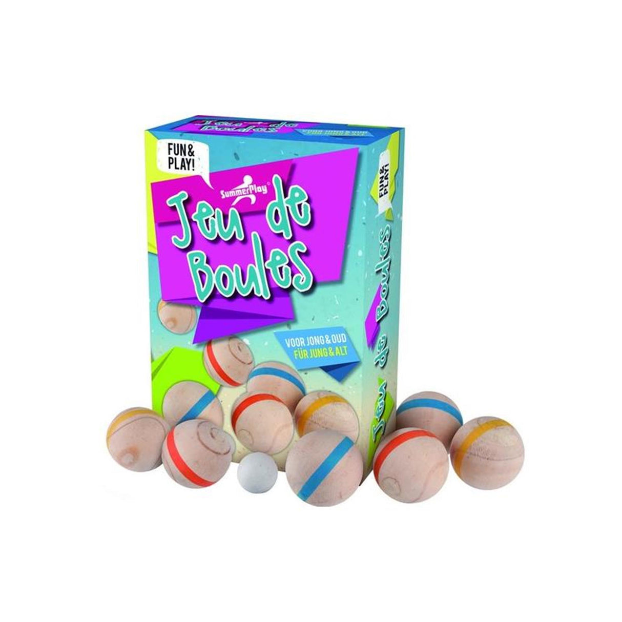 Summerplay jeu de boules træ, 6 bolde