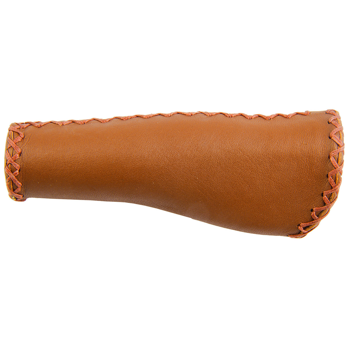 Ægte lædercykelstik, 135 mm, ergonomisk form