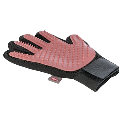 Trixie pelsplejehandske mesh materiale TPR pink sort