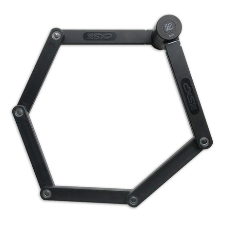SXP Art 2 foldelås - hårdt stål, fleksibel, 80 cm, cykelsikkerhed, sort