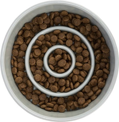Trixie madskål langsom fodring keramisk gråblå