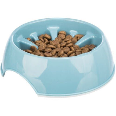 Trixie madskål langsom fodring plast TPR assorteret