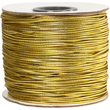 Creativ company elastiksnor, tykkelse 1 mm, guld, 100 m 1 rulle